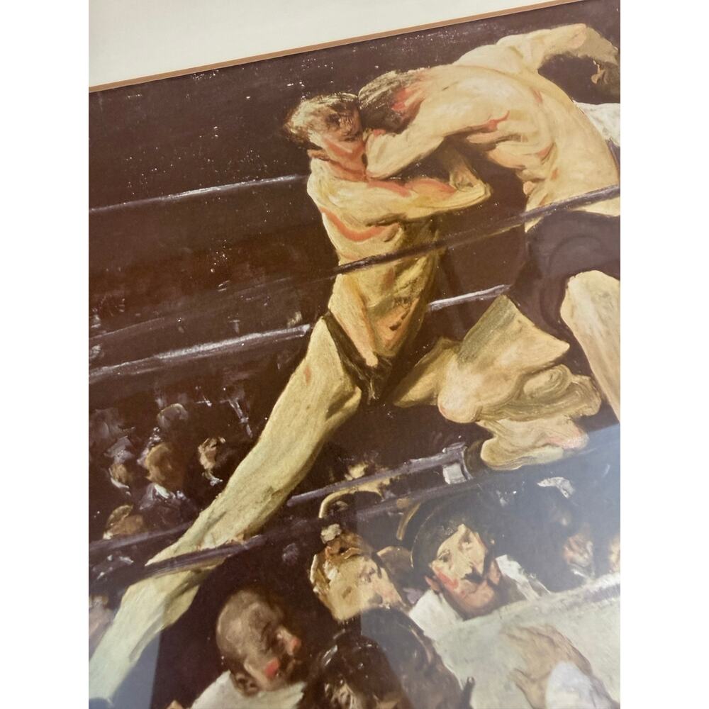 George Bellows' 1909 Oil Painting Stag at Sharkey’s 19.5X17" - Picture 5 of 13